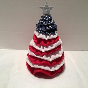 Fabric Patriotic Tree, Veteran's gift, 4th of July decoration,