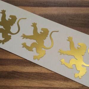 Rampant Lion Stickers / Rampant Lion Gift Wrapping  /Rampant Lion Envelope Stickers /Scrap booking / Rampant Lion Stationary