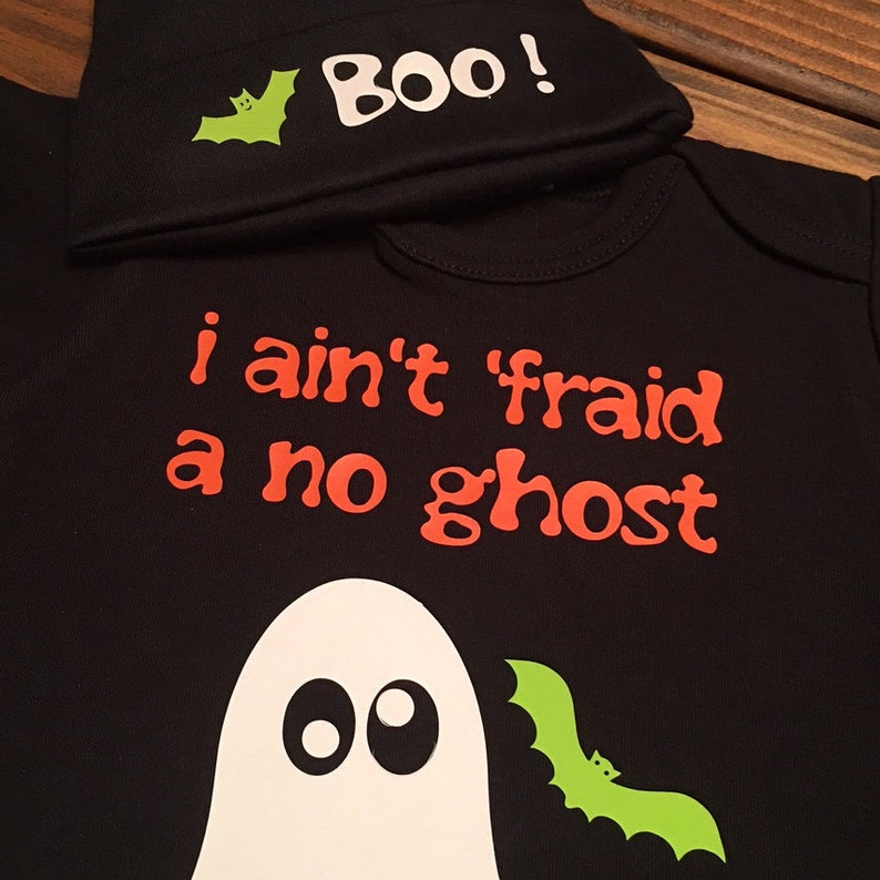 Halloween Ghost ONESIE\u00ae TWO Piece Ghost ONESIE\u00ae /& Hat Ghost Busters Trick or Treat Creeper Ghost Costume Infant Halloween Costume