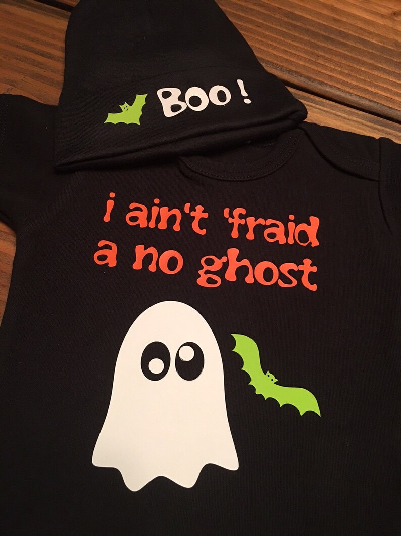 Halloween Ghost ONESIE\u00ae TWO Piece Ghost ONESIE\u00ae /& Hat Ghost Busters Trick or Treat Creeper Ghost Costume Infant Halloween Costume