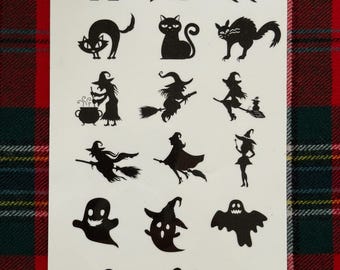 Halloween Temporary Tattoos, Gift & Treat Bag Tattoo /Halloween Party / Free Shipping