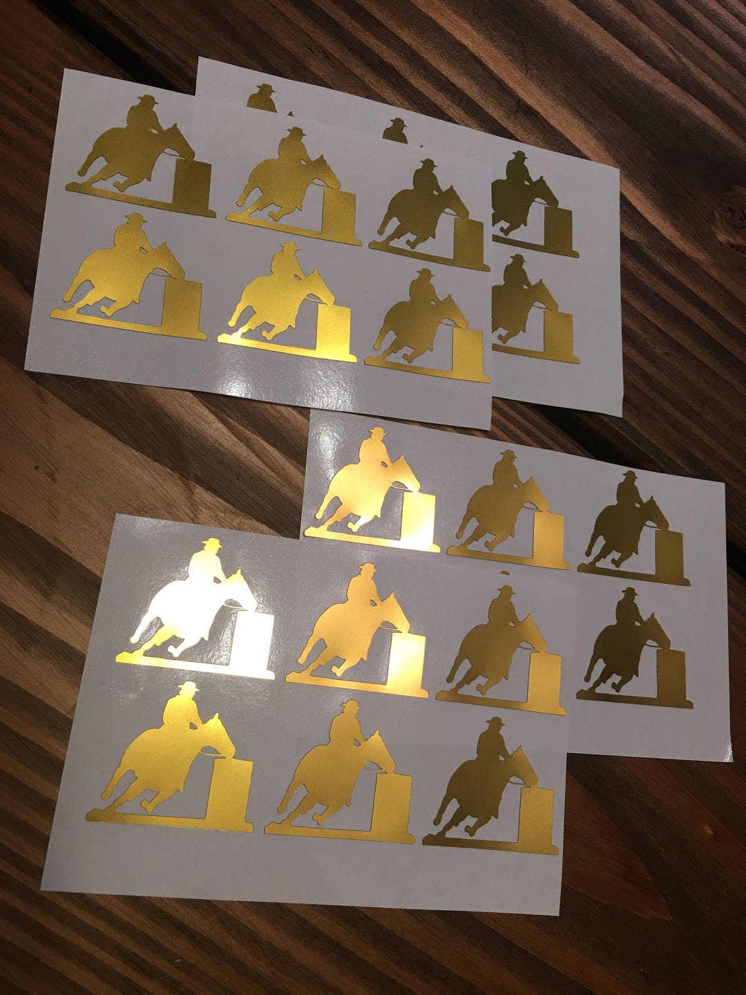 Gold Metallic Stickers, Barrel Racing Stationary Stickers for Wedding ...
