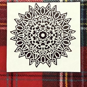 Mandala temporary tattoo, Water-resistant premium paper, Spiritual yoga tattoo, Custom sizes, Free shipping