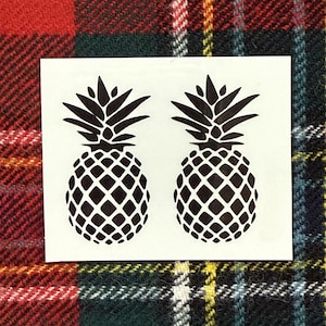 Pineapple Temporary Tattoo, Water Resistant Miniature Tattoos, Custom Sizes, Fun Party Gift, Tropical Skin Art, Free Shipping