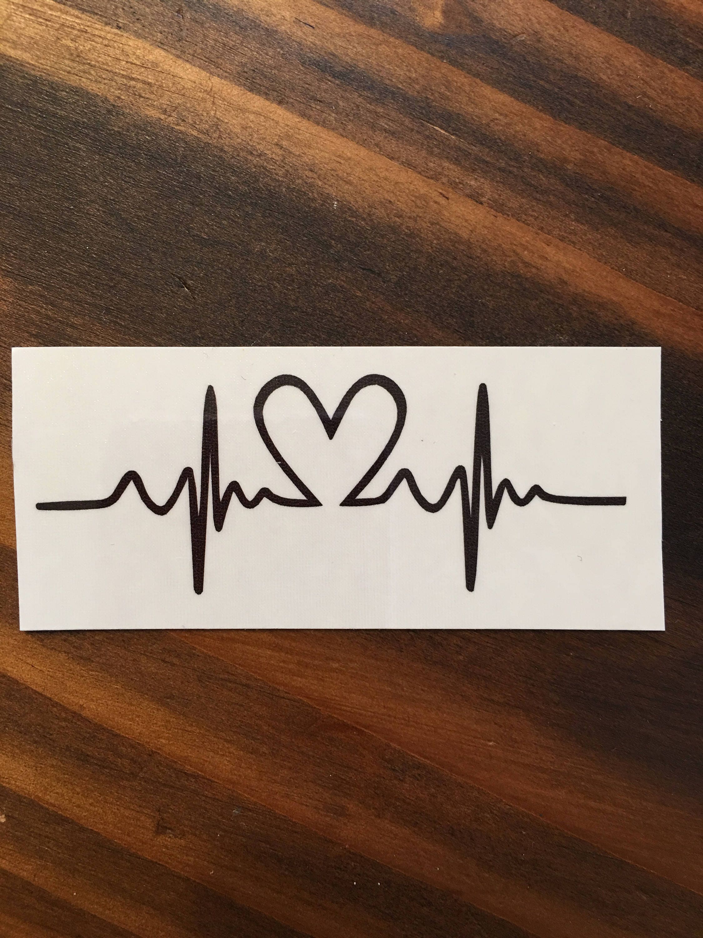 Heartbeat Tattoo / Valentines Heart Tattoo / Arrow Tattoo / - Etsy Heartbeat Tattoo / Valentines Heart Tattoo / Arrow Tattoo / - Etsy