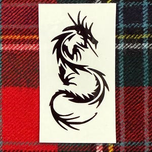 Drachen temporäres Tattoo, Tribal Drachen, individuelles Design, wasserfest, kostenloser Versand