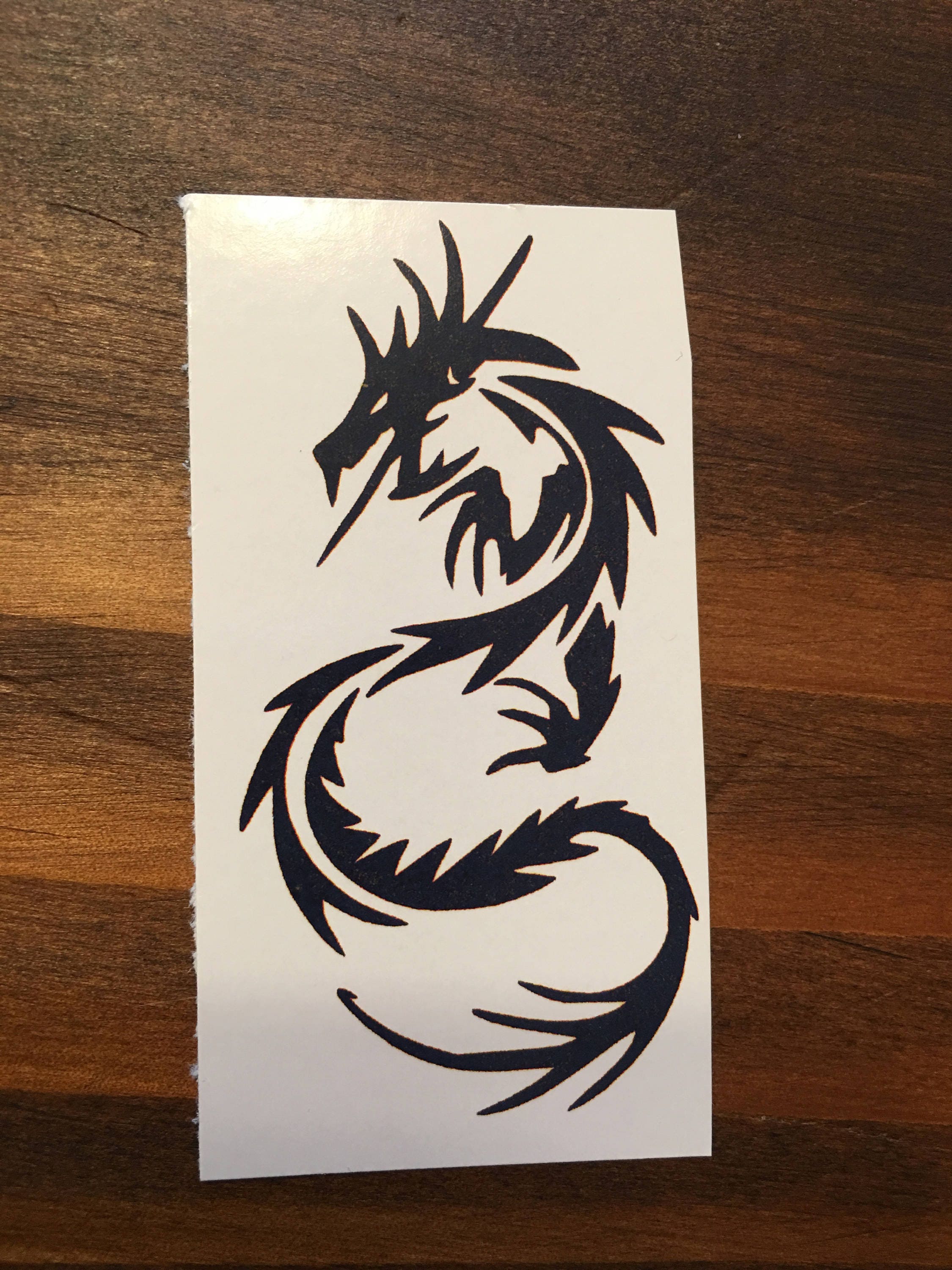 Dragon Temporary Tattoo / Tribal Dragon / Custom Tattoos / - Etsy Norway Dragon Temporary Tattoo / Tribal Dragon / Custom Tattoos / - Etsy Norway