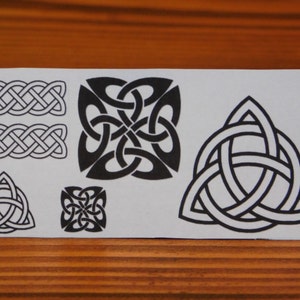 Temporary Tattoo/Celtic Tattoo/Celtic knot Tattoo/Black Tattoo/Miniature Tattoos/Free Shipping