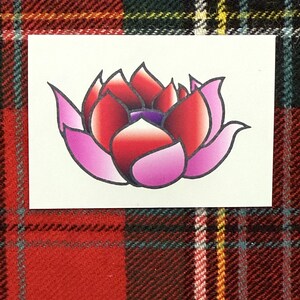 Lotus Flower Temporary Tattoo, Water-Resistant, Yoga/Spiritual/Flower/Festival