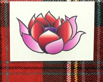 Lotus Flower Temporary Tattoo, Water-Resistant, Yoga/Spiritual/Flower/Festival