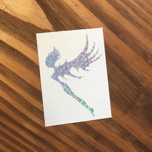 Fairy Stationary Sticker, Pixie Metallic Gold Silver Foil, Envelope Seal, Scrapbooking, Party Invites, Baby Shower, Wedding Decor, 3 Pack