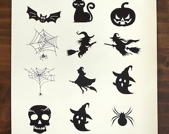 Halloween Temporary Tattoos, Gift & Treat Bag Tattoo /Halloween Party / Free Shipping