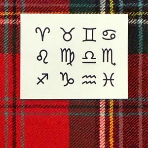 Astrology Temporary Tattoos, Astrological Symbols, Custom Tattoos, Free Shipping