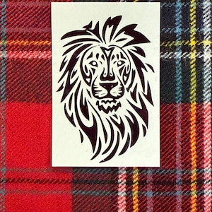 Tribal Lion Temporary Tattoo, Jungle/African Animal/Custom Tattoos, Free Shipping