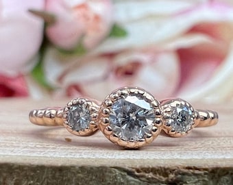 Stackable Diamond Ring 14K Stackable Diamond Wedding Ring Petite Stacking Ring Dainty Diamond Wedding Band Dainty Stacking Diamond Ring 6211