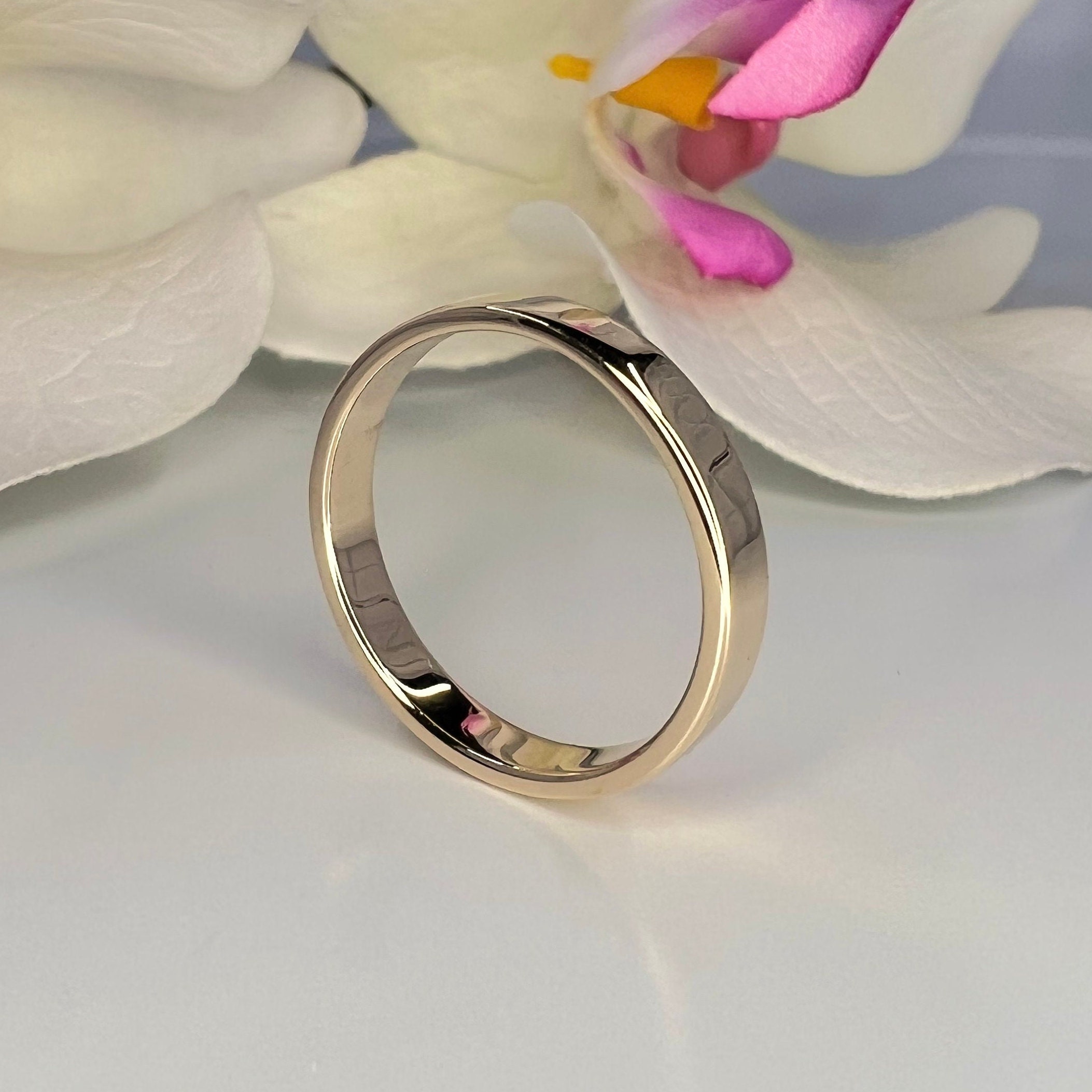 3mm Plain Gold Band 14k Solid Gold Ring, Thin Gold Band Stacking Gold 3mm Plain Gold Band 14k Solid Gold Ring, Thin Gold Band Stacking Gold