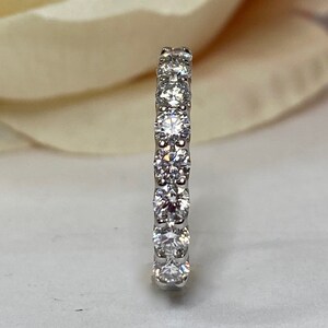 Moissanite Half Eternity Wedding Band Vintage Moissanite - Etsy