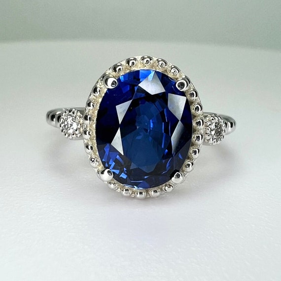 Blue sapphire ladies ring sale