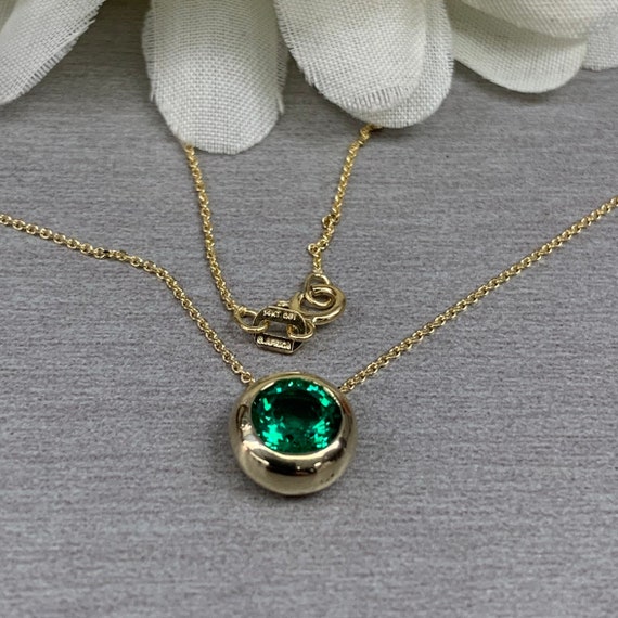 Emerald Pendant Necklace