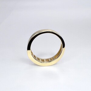 Lab Grown Diamond Mens Ring , 5 Stone Mens Diamond Wedding Band, Gold ...