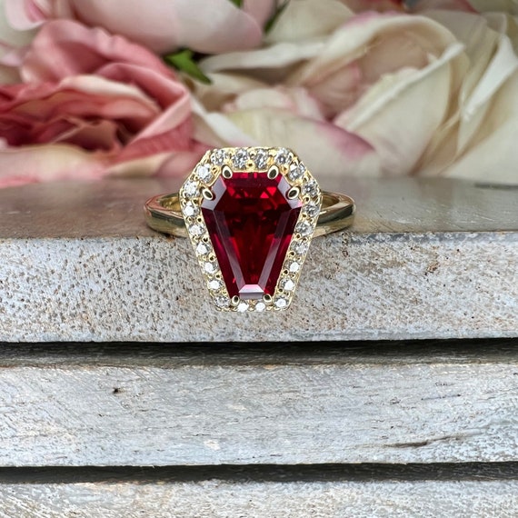 Ruby on sale coffin ring