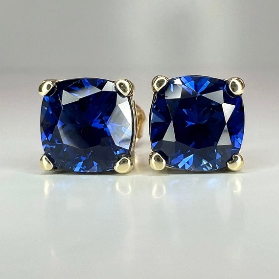 14k Gold Cushion Cut 4mm Genuine Gemstone Earrings 14k Gold Cushion Cut 4mm Genuine Gemstone Earrings