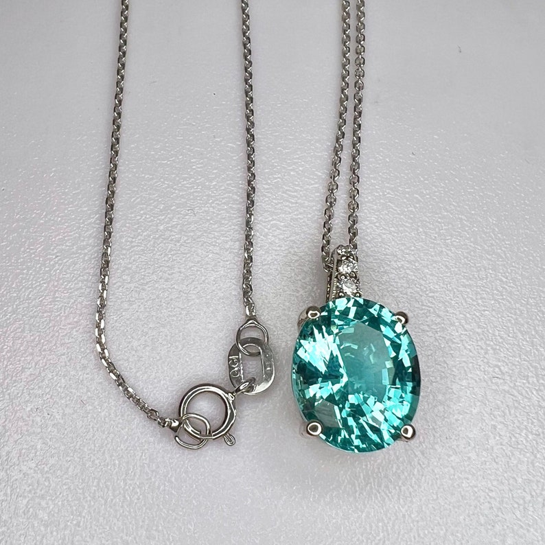 Paraiba Tourmaline Pendant Necklace 14K Gold Paraiba and - Etsy