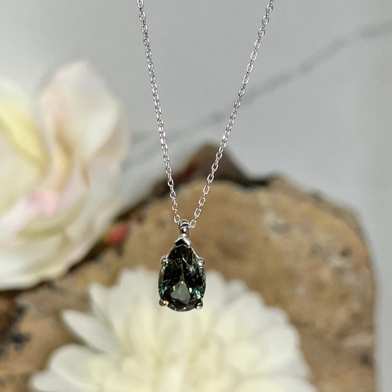 Green cheap sapphire pendant