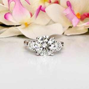 2.50 Carat IGI CERTIFIED EF Color Vs 1 Vs 2  Clarity Round Brilliant Excellent Cut Lab Diamond Engagement Ring, 4 Prong 14k White Gold #8357