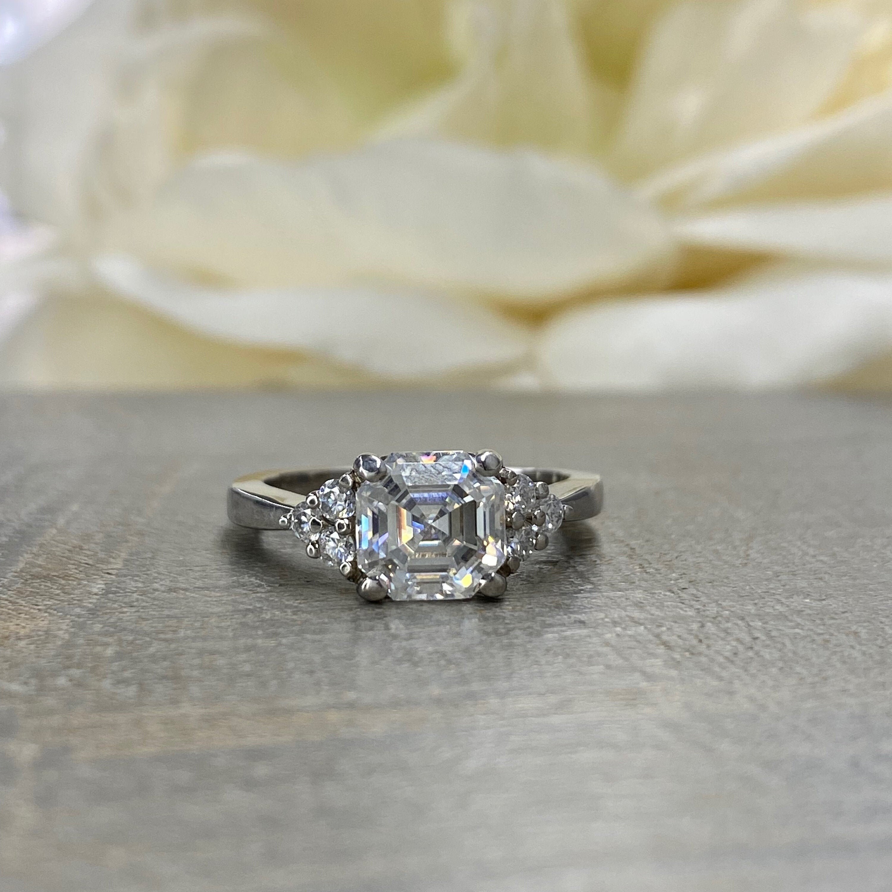 2.85CT Pear Moissanite Engagement Ring Wedding Bridal Halo Solitaire Antique Vintage Jewelry Gold Silver Anniversary Promise Gift For Her