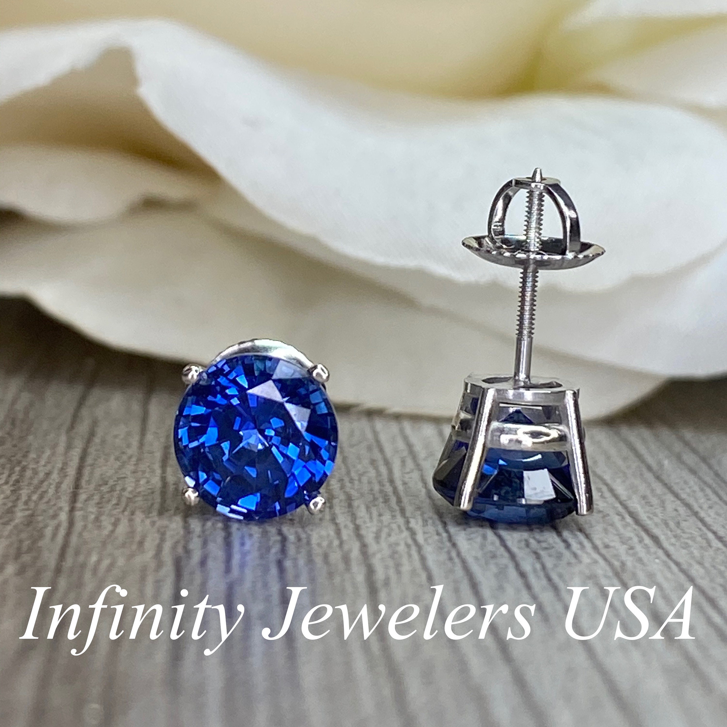 blue sapphire stud earrings blue sapphire stud earrings