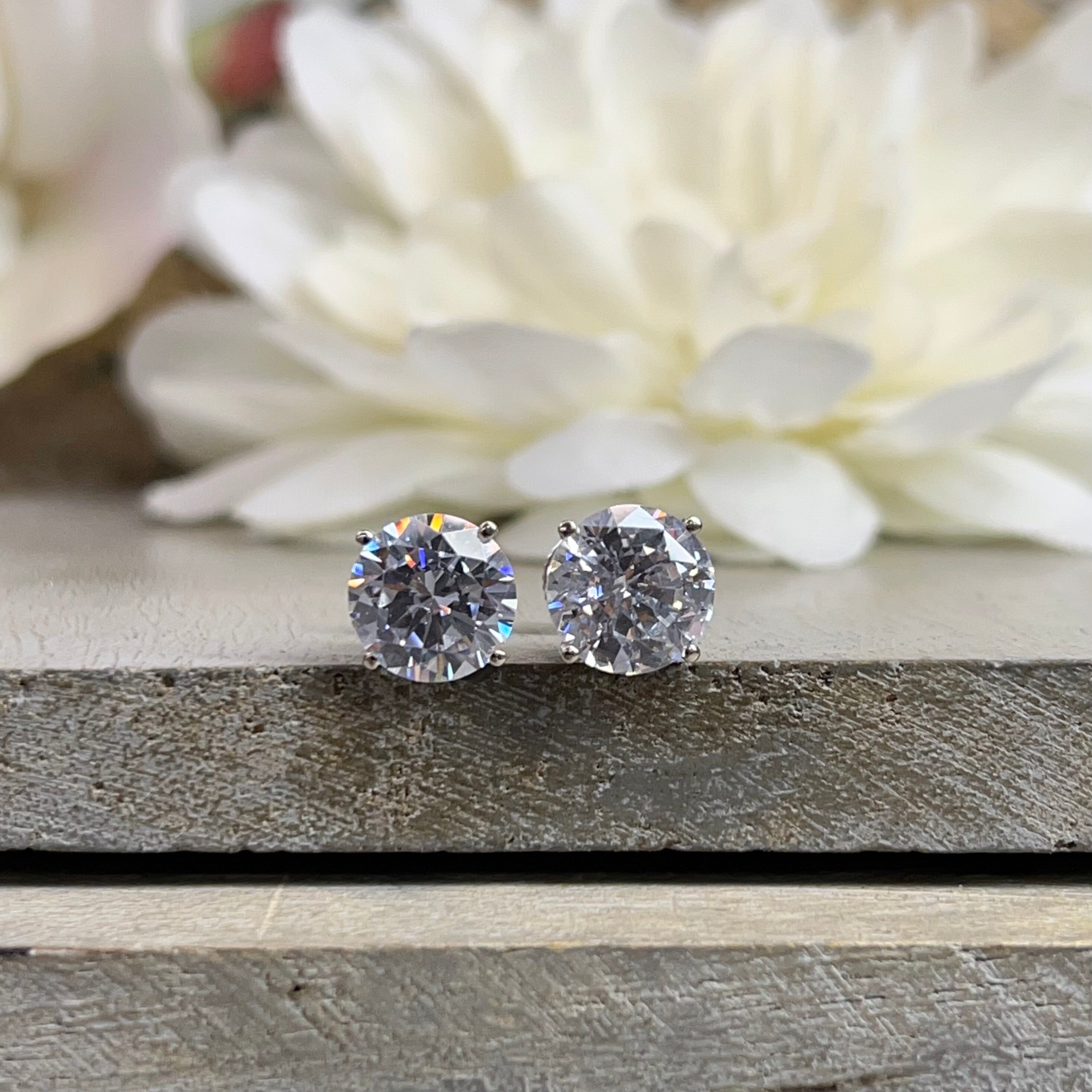 thumbnail image 2 of 7mm Round White Russian Cubic Zirconia – 100 Facets, 2 Carat TCW, Loupe Clean, Lab Created 2 of 6