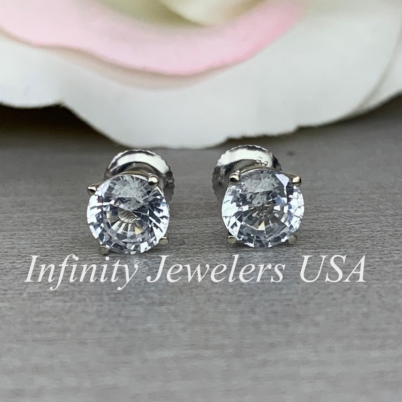 white sapphire stud earrings white sapphire stud earrings