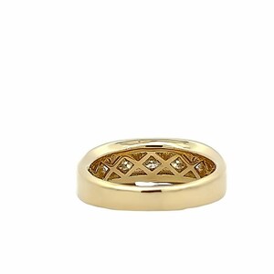 Mens Lab Grown Diamond Ring 14K Solid Gold 5 Stone Lab Created Mens ...