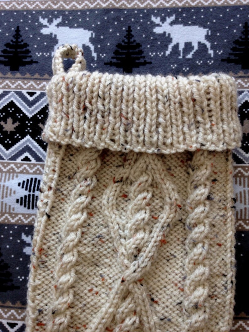 Cable Knit Stocking Pattern Fisherman Knit Christmas Stocking Etsy