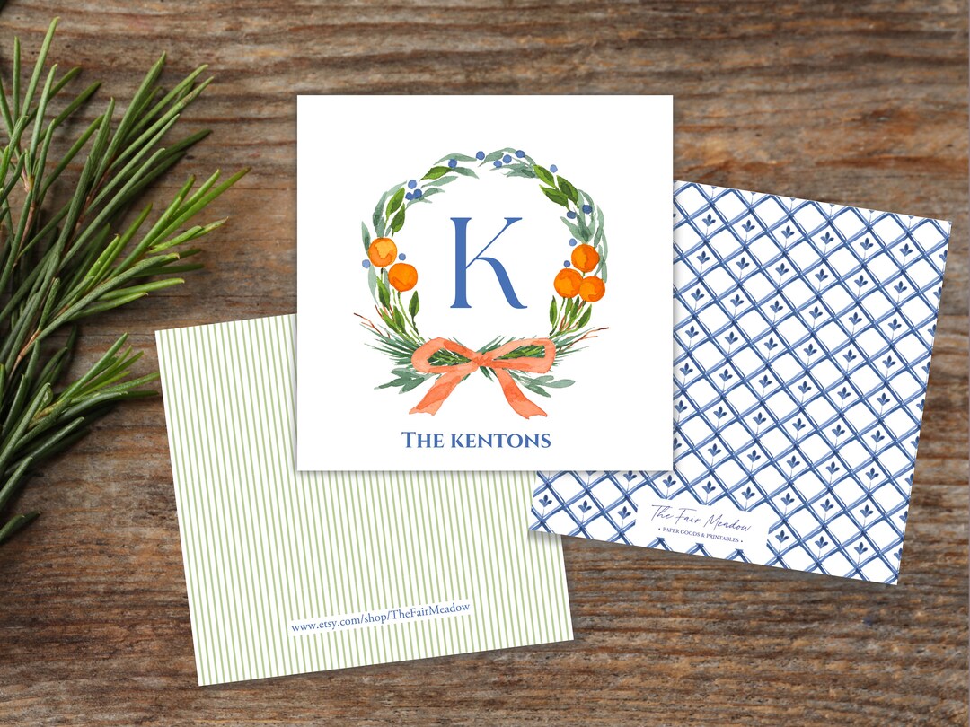 Holiday Gift Tag Personalized Christmas Enclosure Card Etsy