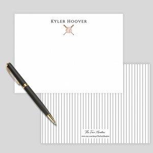 Baseball thank you notes personalized stationery for baseball lovers. Gift for coach, graduation gift, Father’s Day present.