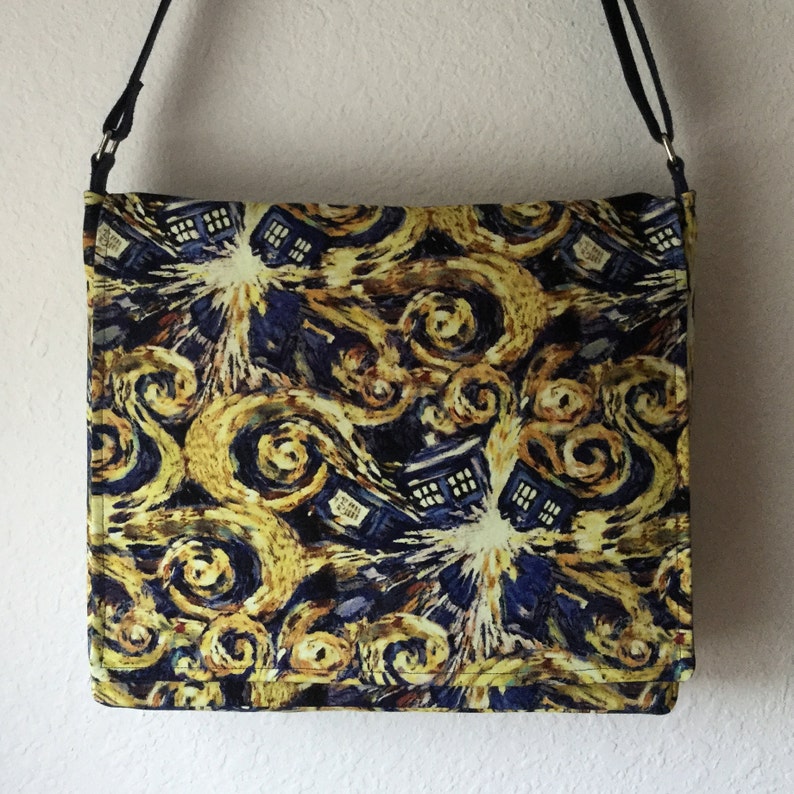 Custom Dr Made to Order; You pick the size and fabric Who Messenger Bag