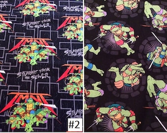 Rare Teenage Mutant Ninja Turtles Fabric By The Yard
