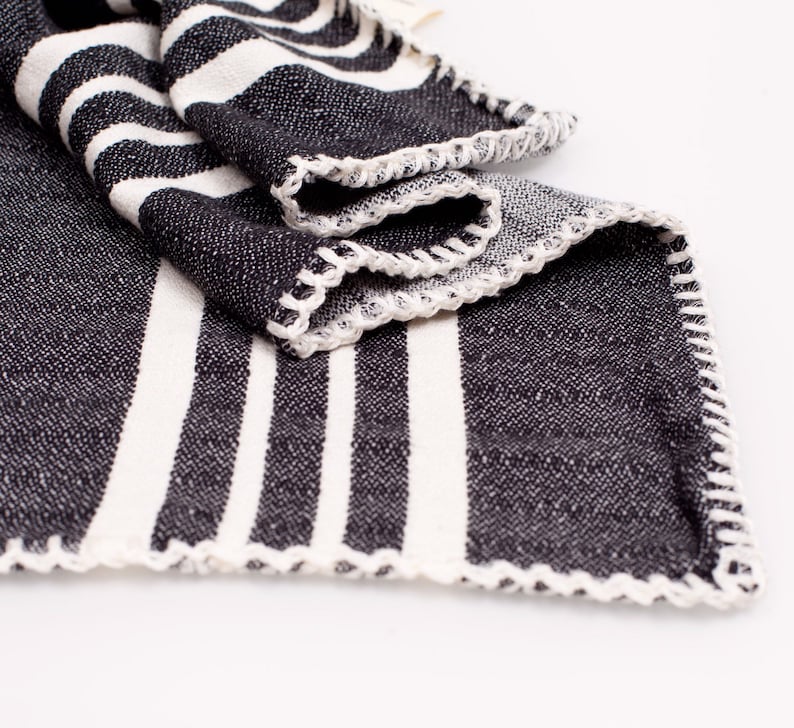 Cotton Turkish Towel without Fringe/ Peshtemal Without Tassle image 1