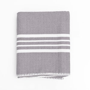 Cotton Turkish Towel without Fringe/ Peshtemal Without Tassle image 5