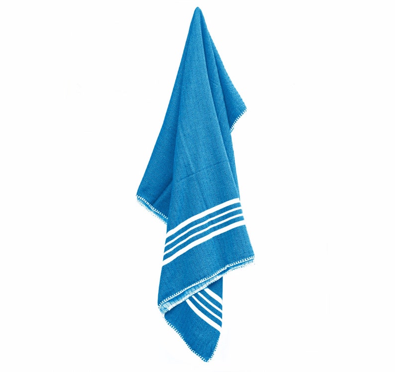 Cotton Turkish Towel without Fringe/ Peshtemal Without Tassle image 2