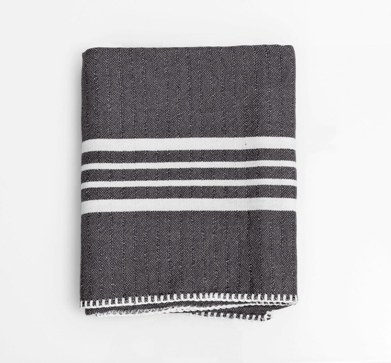 Cotton Turkish Towel without Fringe/ Peshtemal Without Tassle image 9