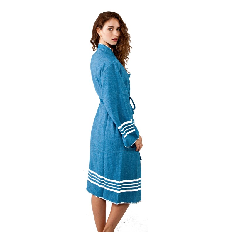Turkish Robe Peshtemal Robe 100 Cotton Beach Robe Bath Robe Etsy Canada