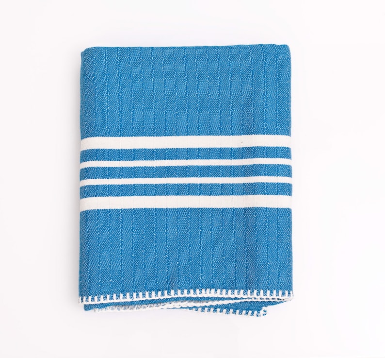Cotton Turkish Towel without Fringe/ Peshtemal Without Tassle image 7