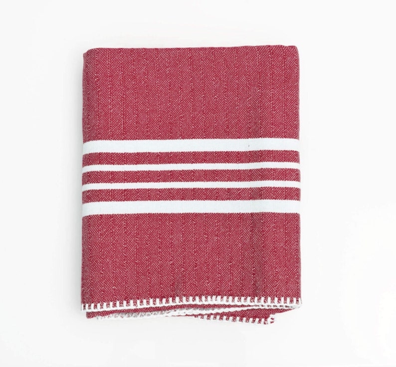 Cotton Turkish Towel without Fringe/ Peshtemal Without Tassle image 10