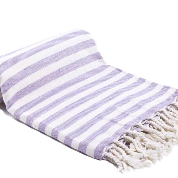 100% Cotton Turkish Towel - Fouta - Peshtemal Towel - Lilac