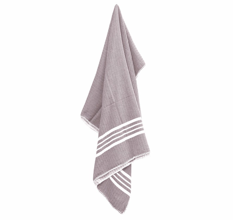 Cotton Turkish Towel without Fringe/ Peshtemal Without Tassle image 8