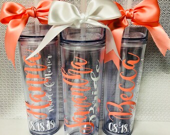personalized cups with straws etsy