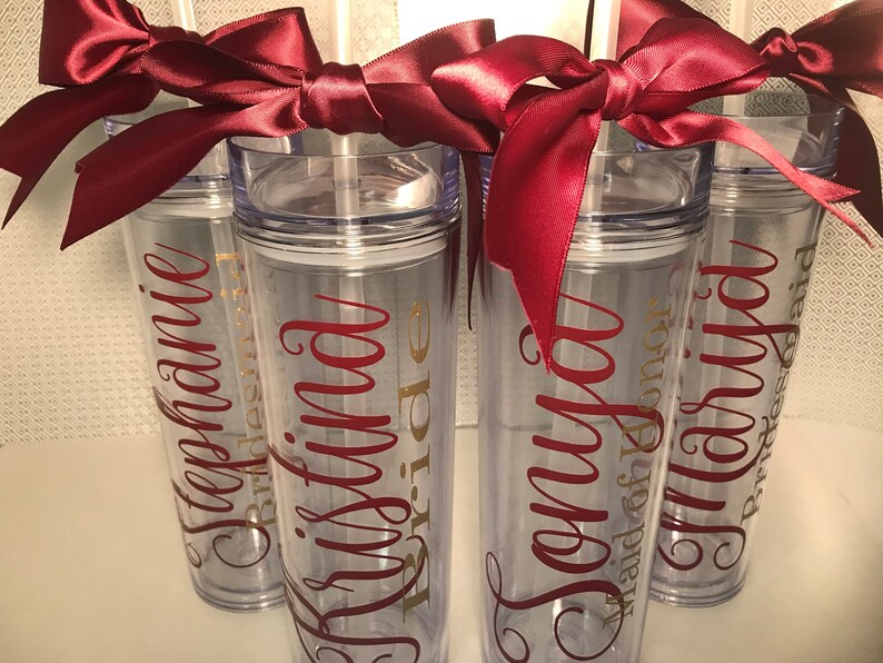 Personalized Tumbler Wedding Party Party Favors Bridesmaid Etsy